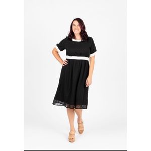 PIPER & SCOOT Black and white contrast dress
